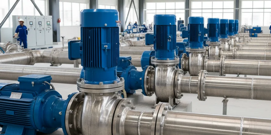 Caprari wastewater submersible pumps in a water treatment facility in Egypt